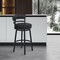 Armen Living Titana 30" Bar Height Metal Swivel Barstool in Ford Black Pu and Black Finish 721535746910 - alternate 6
